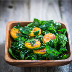 Tossed Spinach with Sweet Potato